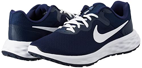 Nike Revolution 6, Scarpe de Gimnastica Uomo, Midnight Navy White Obsidian Ashen Slate, 42.5 EU