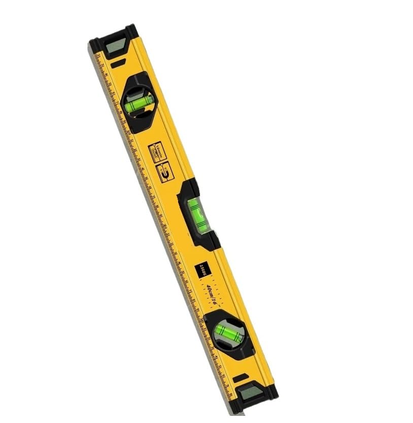 30/40/50cm Magnetic Level Aluminum Alloy Measuring Tool with Shock-Absorbing End Caps(400MM)