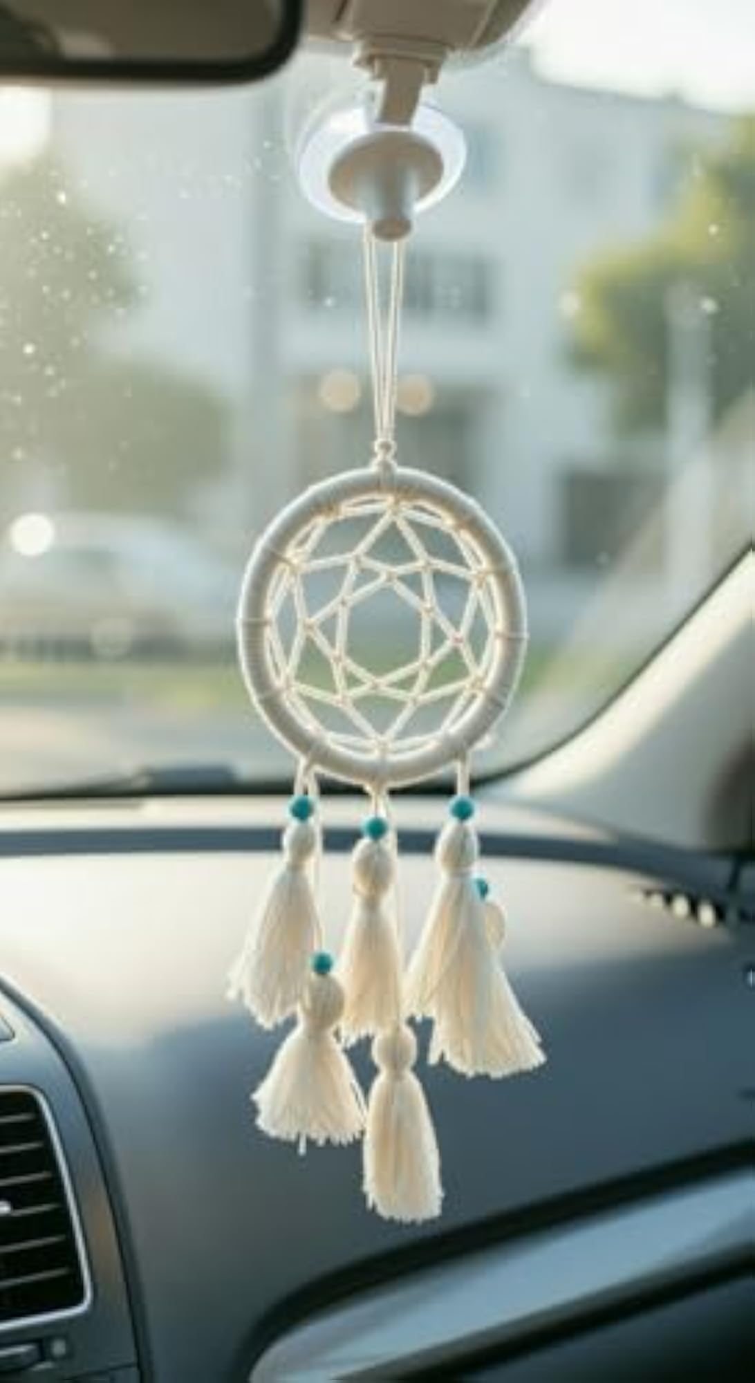 Cotton Rearview Mirror Dream Catcher