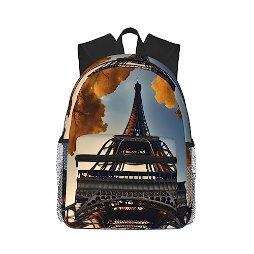 Sac à dos ordinateur 15,7" Tour Eiffel Paris noir élégant et spacieux