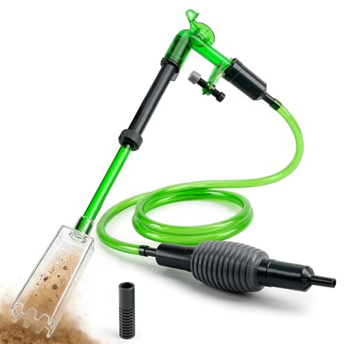 NICREW Aquarium Wasserwechsler, Kiesreiniger für Aquarium Wasserwechsel und Reinigung, Handbetriebener Sauger Bodenreiniger Aquarium Reiniger