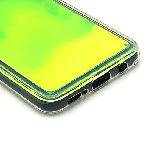 Vensen Liquid Fluorescent Case For Samsung Galaxy A50 Soft Tpu Luxury Glow In The Darkness Noctiluncen Luminous Neon Sand Case Fit 2019 6.4" Galaxya50 (Green) #TOP3
