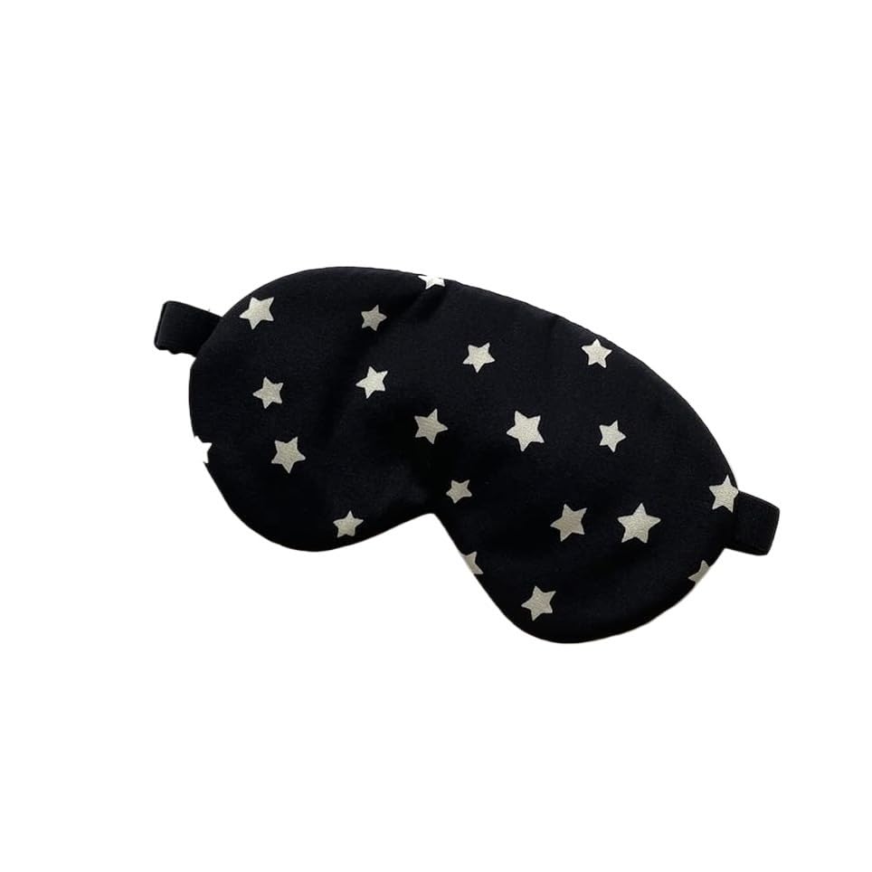 .Blackout-Schlafmasken Star Print Augenmaske für Müdigkeit durch Reine Seide und Comfortable Schlafschattierung
|Star Pr
