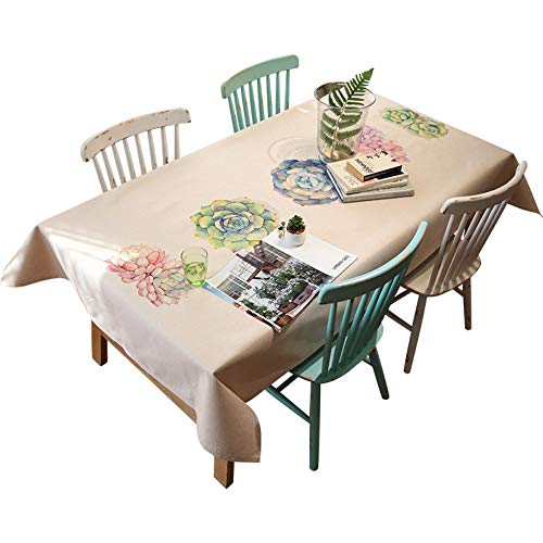 Jiaquhome Rectangular Tablecloth, Cotton And Hemp Fresh Printed Tea Table, Tablecloth Art,Quiet Night,140220Cm #TOP6