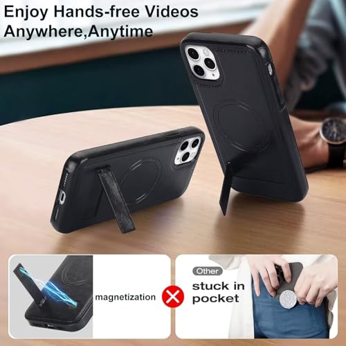 Coque iPhone 12 Pro Max en cuir rétro noir chic et protecteur - 5