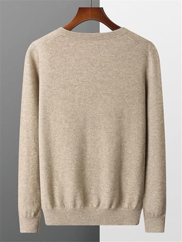 Rfmfkkg Men's Cashmere Sweater V-Neck Pullover Business Casual Knitwear Long Sleeve Jumper Topss3
