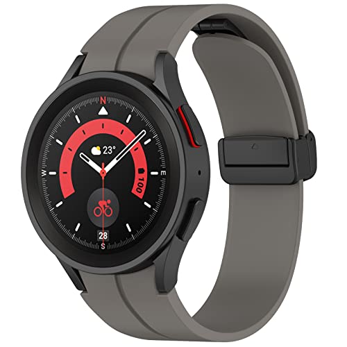 Bracelet Galaxy Watch 5, Bracelet Galaxy Watch 4【No Gap】20mm Bracelet Sport de Remplacement en Silicone pour Samsung Galaxy Watch 5 Pro 45mm, Galaxy Watch5/4 40/44mm, Galaxy Watch 4 Classic 42/46mm Cover