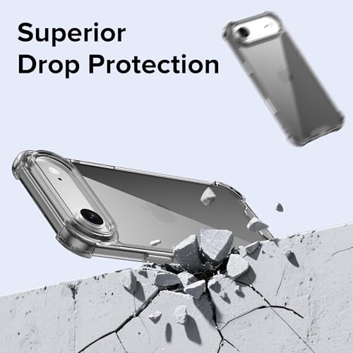 Image of ExpressBfor iPhone Air Case Cover | Anti-Scratch | Soft Shockproof Cushion Corners Camera Protection Back Cover | Hard Transparent Back Cover Case for iPhone Air - Clean Black