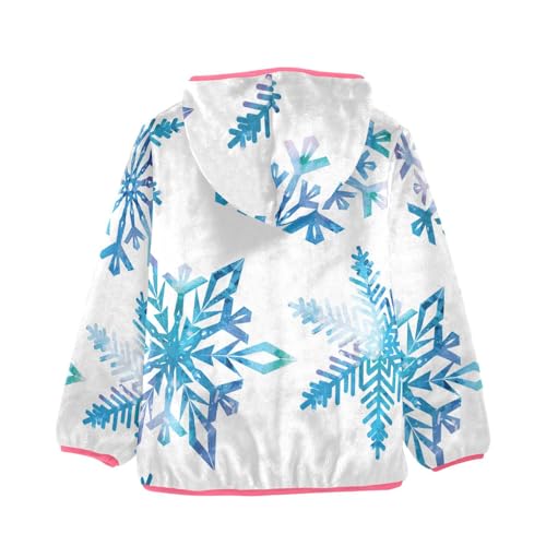 OTVEE Winter Blue Snowflake Kids Hoodie Jacket Fall Spring Full Zip Warm Outwear Coat2