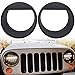 Opall Black Bezels Front Light Headlight Angry Bird Style Trim Cover for Jeep Wrangler JK JKU Rubicon Sahara 2007-2018