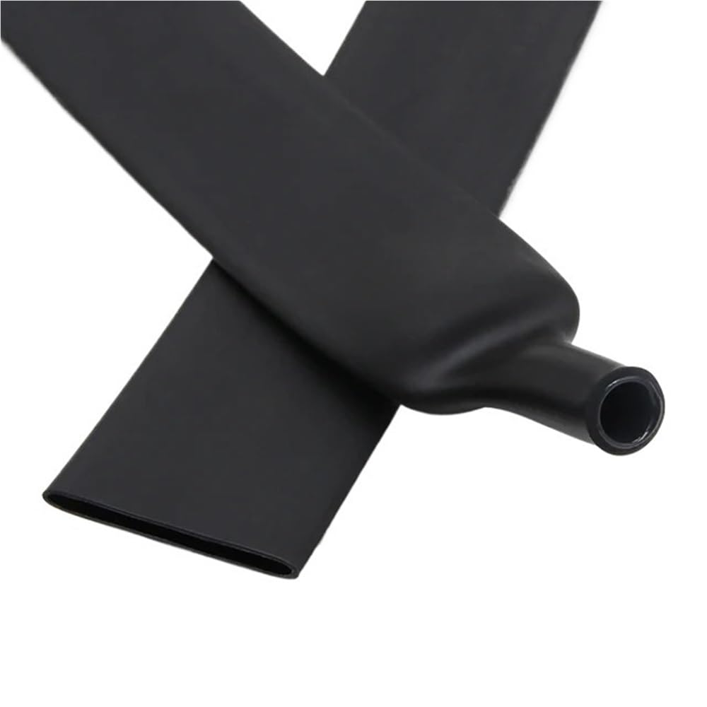 Guaina termorestringente Nera 1-200 m, Guaina termorestringente 3:1, Diametro 1,6-39 mm, for Fili con Colla a Doppia Parete(7.9MM*25 Meters)