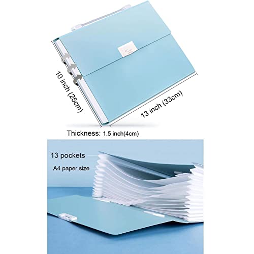 Expanding File Folder With Handle,A4 Size Accordion File Organizer Portable And Waterproof,12 Pockets Monthly Document Organizer, Plastic File Organizer With Colored Labels For Office/Back To School #TOP2