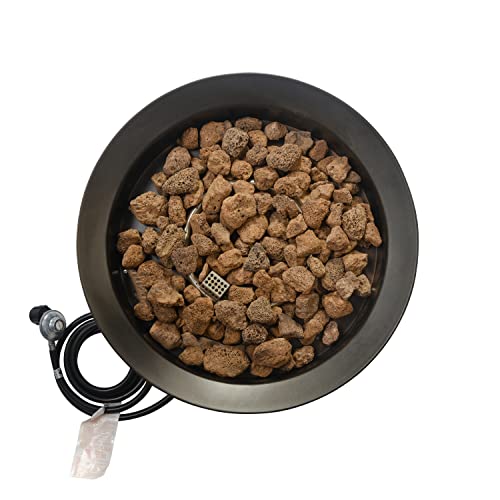 Amazon Basics 24-Inch 55,000 Btu Round Portable Propane Gas Fire Pit With Carry Strap #TOP2