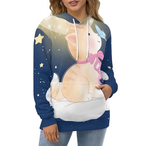 Sweatshirt chat papillon UMENG pull chaud pour vos soirées fraîches taille S