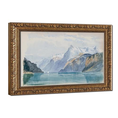Toile John Singer Sargent Bay of Uri Brunnen poster déco murale cadre 61x91
