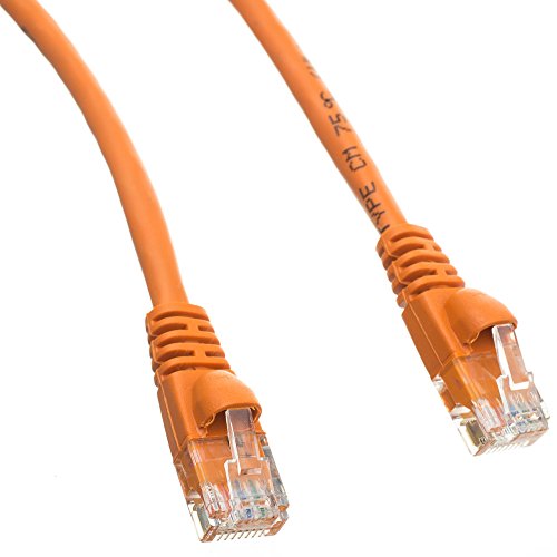 Cable Ethernet Cat6 Naranja 2 pies RJ45 miniatura 1