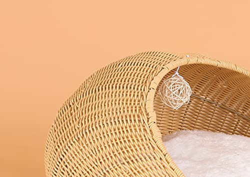 Instachew Pet Bed For Cat | Small Dog Bed | Pet Bedding | Warm Washable | Calming Bed | Anti Anxiety Cushion (Nestuo Brown Pet Bed) #TOP5