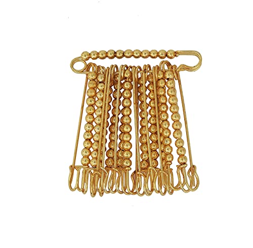 Épingles à nourrice de sari dorées rondes pour sublimer vos tenues de mariage