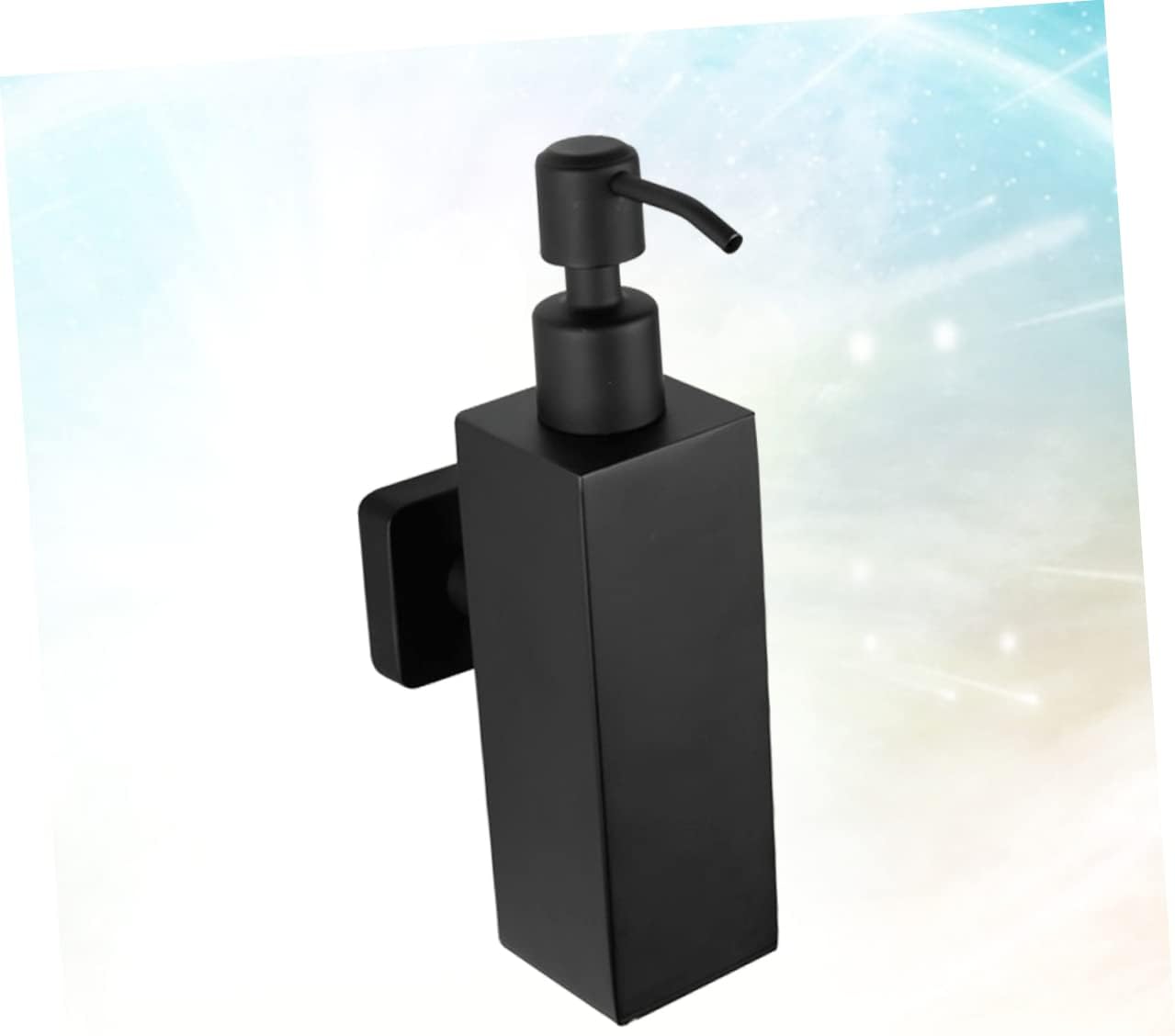 Stainless Steel Wall-Mounted Soap Dispenser Manual Lotion Pump for Bathroom and Kitchen Black Finish Easy to Refill and Use and Stable Design