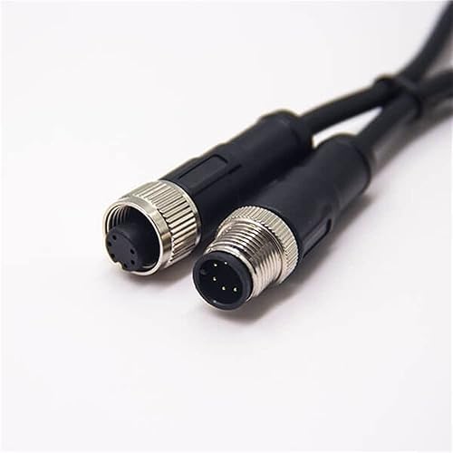 Miniatura 64 de Elecbee Conector M12 macho a doble hembra de doble extremo de cable hembra a macho M12 conector (A-Code 5 Pin recto 0.5M/1.6ft) A-Code 5 Pin