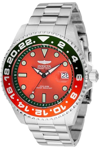 INVICTA Grand Diver   Miami Edition 49118 Reloj para Hombre   Impermeable   Analógico   Movimiento Automático   Acero Inoxidable con Esfera Verde   47mm