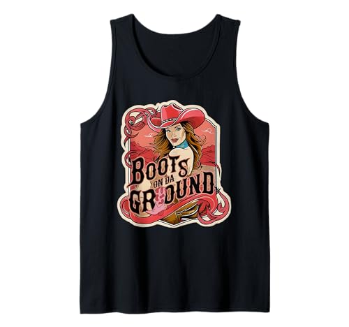 Boots On Da Ground, Cowgirl Linedance, Boot Cowboy Western Camiseta sin Mangas