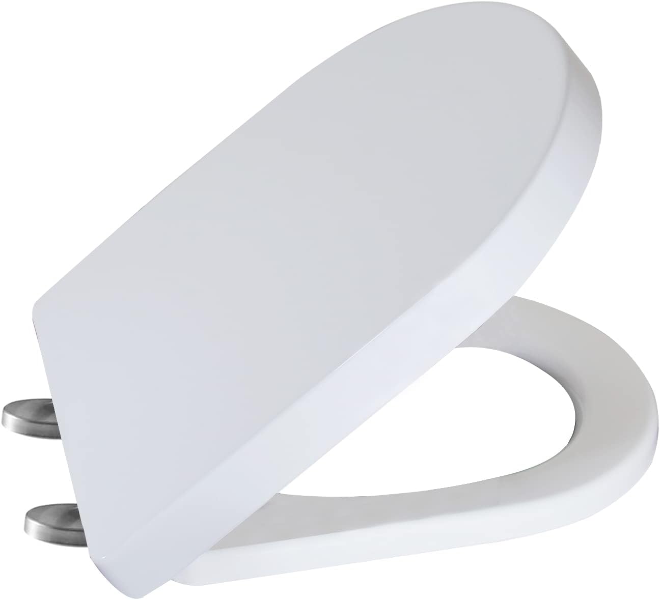 WinZo UF089 UF Small U Shape Toilet Seat For WinZo Compact Toilet, Heavy Duty Material Soft Close Easy Install Clean Design, White