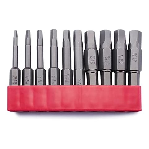 SeonFook 10pcs Magnetic Pentagonal Drive Bit 5 Sided Pentagon Head Screwdriver Bits Set 1/4 Inch Hex Shank 2.15-7.35mm Security Screw Driver Drill Bit Power Tool (2 Inch Length) Cover