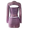Womens Mermaid Top Sparkle Sequin Mini Skirt Set S... #3