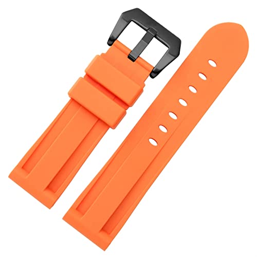 Bracelet montre silicone 20mm PAM111 386 441 camouflage orange noir