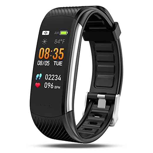 Smart Watch Fitness Tracker with Heart Rate Blood Pressure Blood Oxygen Body Temperature Monitor Sleep Tracking Step Calorie Counter Pedometer IP67 Waterproof for Android Phones iPhones Women Men Kids