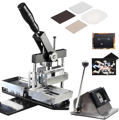 Kit para Hacer imanes rectangulares de 3,1 x 2 Pulgadas para refrigerador, máquina para Hacer calcomanías, Prensa para Fotos e Insignias con 100 consumibles.