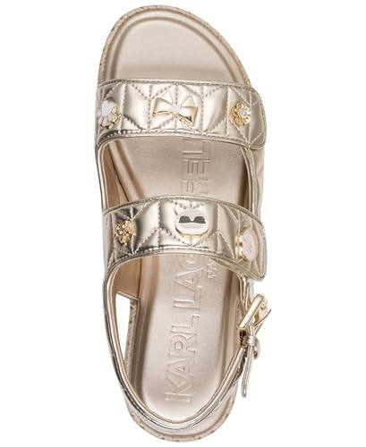 Image of KARL LAGERFELD Women's Charlay Double Strap Sandal With Pin Embellishments