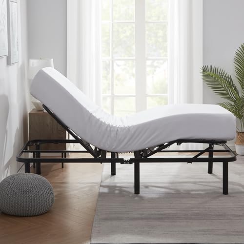 Image of Nestl Queen Adjustable Bed Frame, Electric Base with Head and Foot Incline, Zero Gravity, Flat and Anti Snore Presets, Quiet Motor, No Box Spring Needed