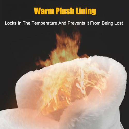 Men's Waterproof Lace-Up Slip-On Snow Boots Comfort Warm Fully Fur Lined Non-Slip Flat Hiking Ankle Boots for Winter Outdoor Climbing Work Boots3