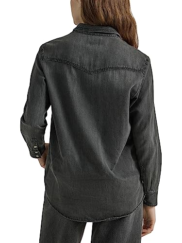 Wrangler Damen Boyfriend Denim Snap Closure Shirt, Nashville, X-Groß – Ansicht 2