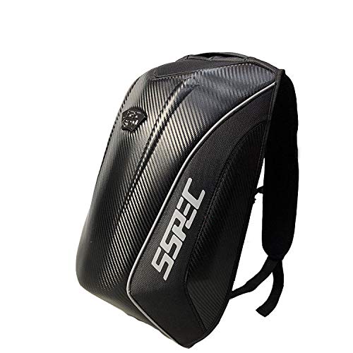 Motocicleta Mochila Multifunción Impermeable Hard Shell Casco Gran Capacidad Fibra De