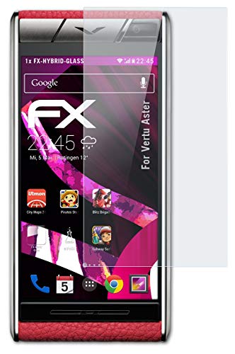 atFoliX Plastic Glass Protective Film Compatible with Vertu Aster Glass Protector, 9H Hybrid-Glass FX Glass Screen Protector of Plastic