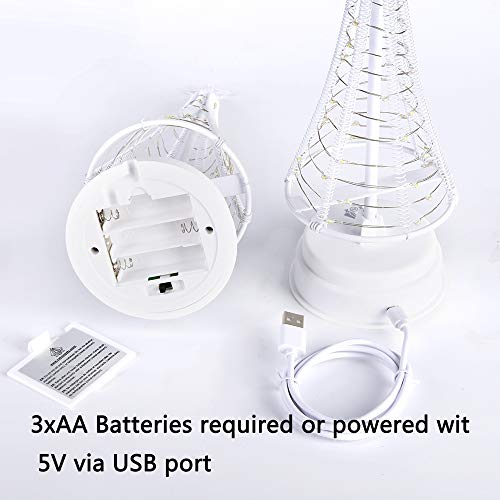 Mini Christmas Trees, Lighted Christmas Tree With Battery(Not Included) For Christmas Festival, Party, Indoor Used40Warm White Leds #TOP3
