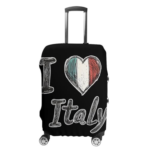 I Love Italy Italian Luggage Covers Washable Travel Suitcase Cover Elastic Baggage Protector