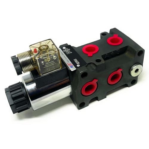 Hydraulic Solenoid Flow Diverter Valve, Stackable Circuit Selector, 6-Port 2-Position 50-LPM 25-MPa...