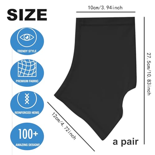 QCdeSoulBLV 1 Pair Football Cleat Covers Elastic & Stretchy Non-Slip Spats that Keep Sand Out Multi-Purpose Cleat Covers for Hockey, Soccer, Baseball, Black, Football Spats for Cleats