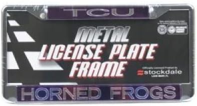 TCU Horned Frogs Metal Inlaid Acrylic License Plate Frame