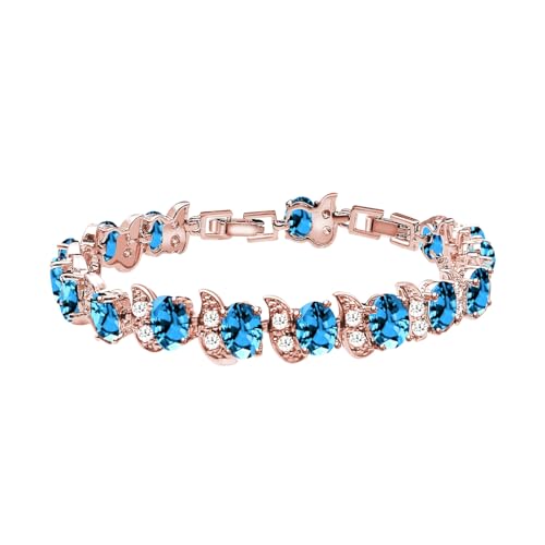 Image of LMXXVJ Fashion Tennis Bracelet Created Emerald White Gold Plated Charm Bracelet Gifts Jewelry for Women