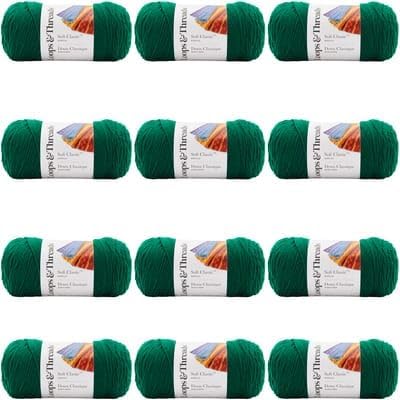 MICHAELS Bulk 12 Pack: Soft ClassicTM Solid Yarn by Loops & Threads