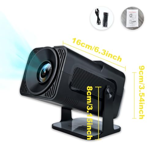 Projetor Portatil 5G Wifi 6, Bluetooth 5.0 e Android 13, Projetor Inteligente Full HD 4K, Auto de Co