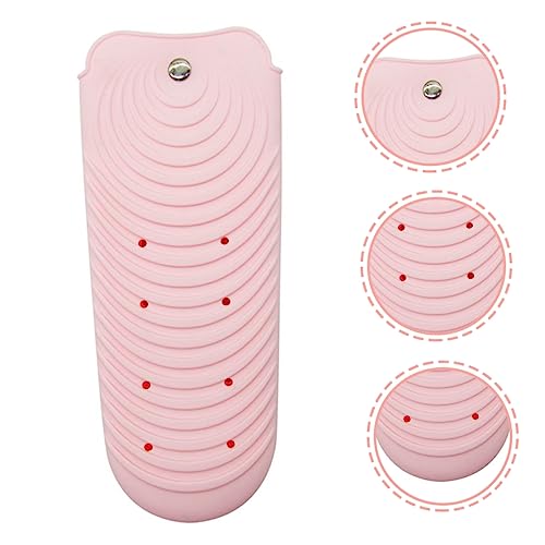 Bolsa resistente al calor para plancha de cabello, soporte de silicona antideslizante portátil miniatura 3