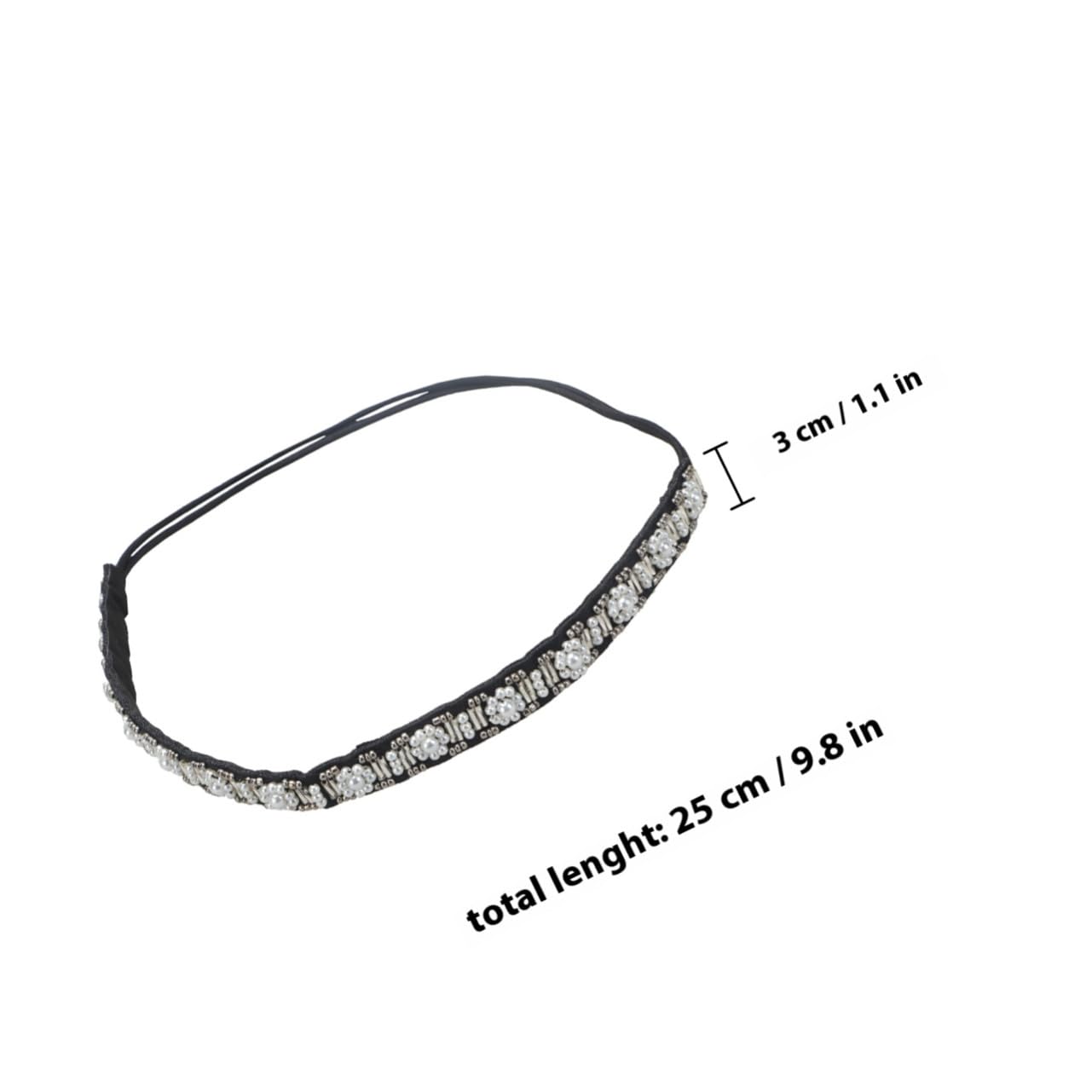VALICLUD Fasce Elastiche per Chioma Perline Finte e Strass, Fatte a Mano, Confezione da 6 Pezzi, Adatte a Donne e Ragazze per Diverse Occasioni
