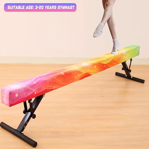 MARFULA Adjustable Balance Beam 8 ft Gymnastic Beam Adjustable Height for Kids and Teenage of All Gymnastic Levels, Gymnastic Training Beam Gymnastic Equipment for Athlete Home and Gym Club Use - Thumbnail 2