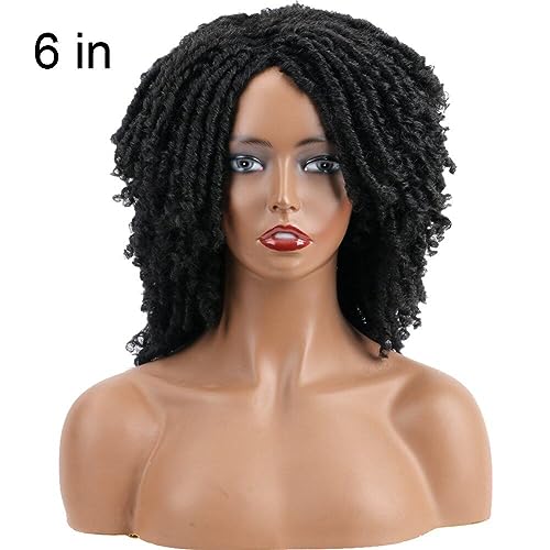 Perruque dreadlocks synthétique pour masquer la perte de volume avec un style afro naturel